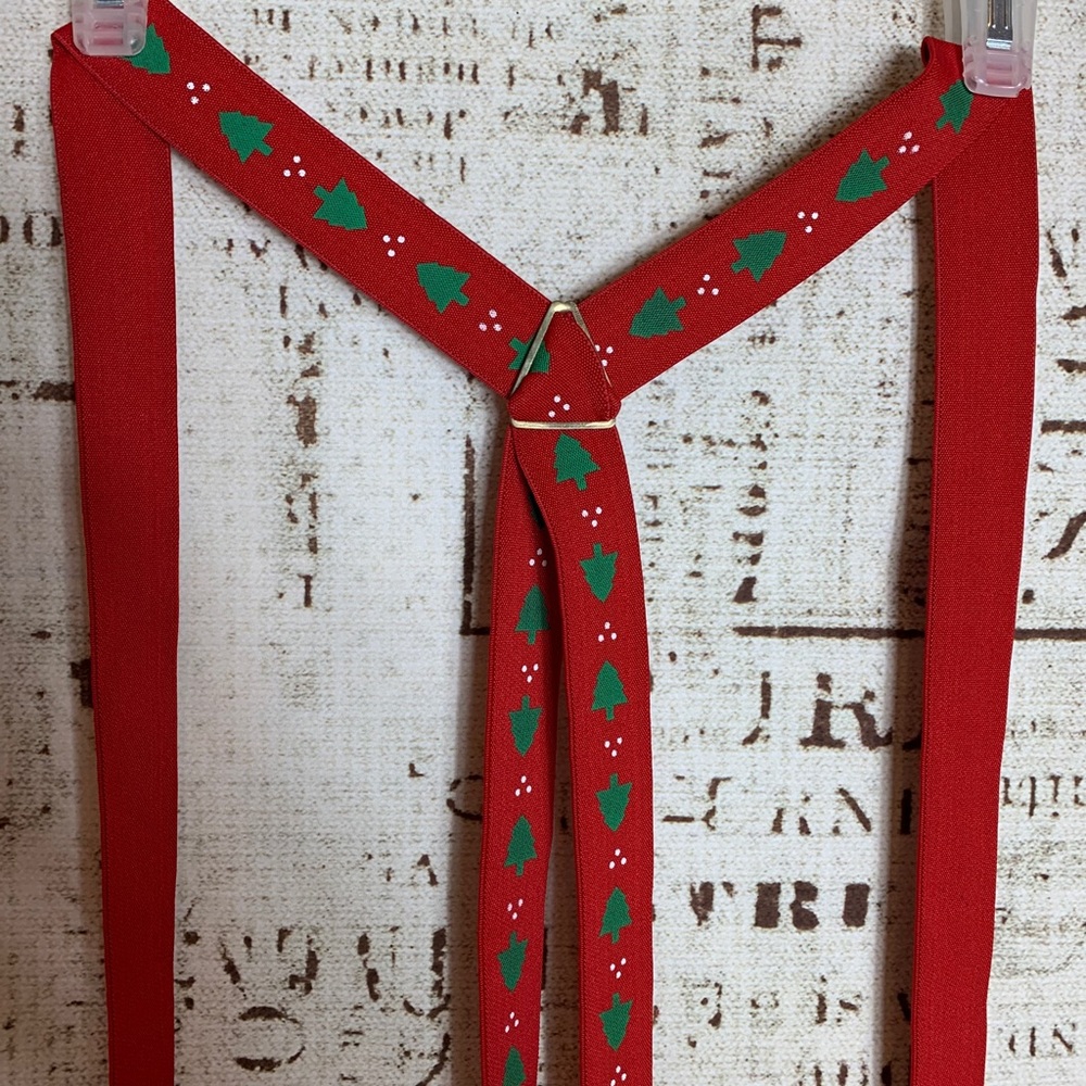 Vintage Lillian Vernon Christmas tree suspenders